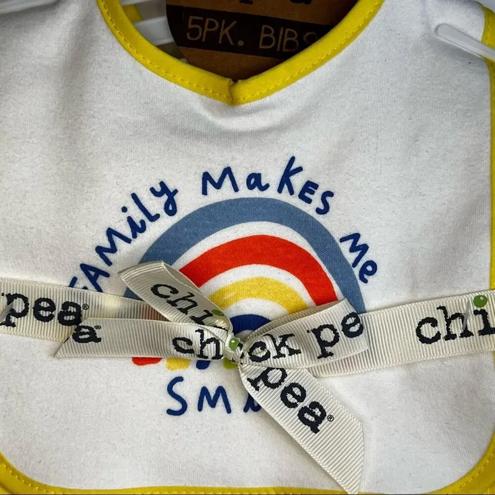 Chick Pea 5 Pack Bib Set